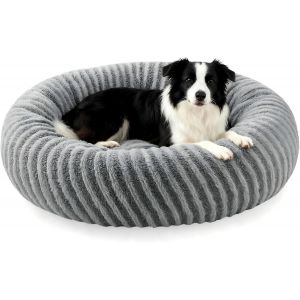 Kalanka-Panier Pour Chien Moyen Taille, Panier Chien Dehoussable Lavable, Lit Pour Chat Moelleux Granulés De Remplissage Et Mousse À Mémoire De Forme, Coussin Antidérapant, 76x76x20cm - Neuf