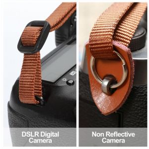 Sangle Pour Appareil Photo Brod&eacute;e De Fleurs Printani&egrave;res U2013 Extr&eacute;mit&eacute;s En Cuir De Vache Double Couche, Sangles Vintage En Coton De 5,1 Cm, Sangle De Cou Et Bandouli&egrave;re R&eacute;glables Pour[Z3627] - Neuf