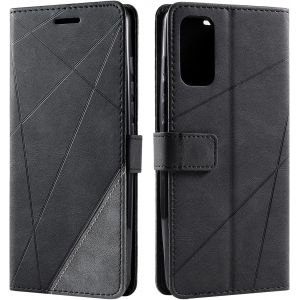 KAL-Coque Pour Moto G60 / Moto G40 Fusion, Etui En Cuir Pu Portefeuille Housse Fermeture Magn&eacute;tique Und Flip Pour Moto G60 / Moto G40 Fusion, Avec Fermeture Magn&eacute;tique, Noir - Neuf