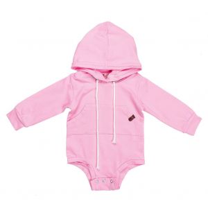 Ensemble Rose Pour Bebe Fille, Body Et Sweat A Capuche (90) - Neuf