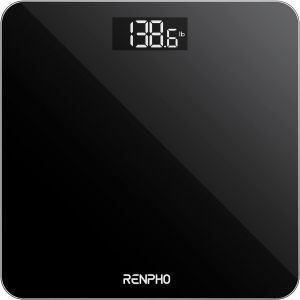 Eryi-Balance Pese Personne Électronique, Pese Personnes De Haute Précision Avec Affichage Par Led, Design Fin, Poids Max. 180 Kg, Précision De 50 G, Noir - Neuf