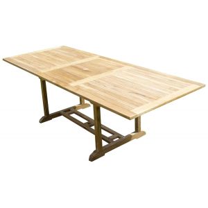 Table Astana Rectangle 180-240x100x75 Teck Premium - Neuf