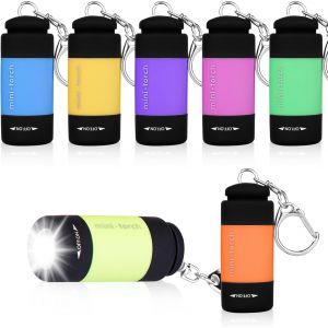 Sjzg-Lot De 6 Mini Lampes De Poche Pour Enfants : Mini Lampe De Poche Led, Étanche, Avec Trousseau De Clés, Rechargeable Par Usb, Lampe De Poche Pour Camping, Extérieur, Urgence - Neuf