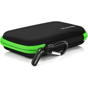 GPS Navigation Case-Up to 4.3"" & 5"" (14.5 x 9.5 x 3.2 cm)-Rugged and Shock Resistant-2 Interior Compartments-Green - Neuf