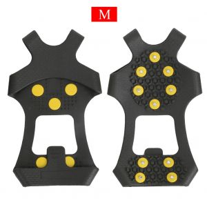 Une Paire De Crampons AntidéRapants à 10 Dents, Couvre-Chaussures, Pointes, Crampons D'escalade Pour RandonnéE En Plein Air (M?: 36-40) M?: 36-40 - Neuf