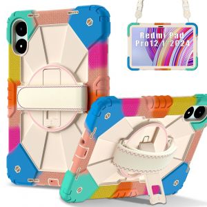 Étui De Protection Pour Tablette Modèle A2, Adapté À Redmi Pad Pro/Xiaomi Poco Pad 12 Pouces (2024) Avec Support De Sacoche, 10 Couleurs Disponibles Redmi Pad Pro 12.1-Coloré - Neuf