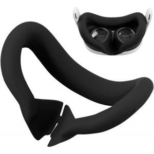 Masque Pour Les Yeux En Silicone Pour Meta Quest 3, Masque Vr En Silicone, Compatible Avec Casque Meta Quest 3 Vr, Masque En Silicone, Accessoires R&eacute;sistants &Agrave; La Transpiration[Z1216] - Neuf