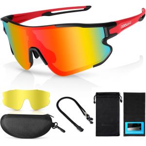 Subzonal-Lunette De Cyclisme Polaris&eacute;es, Lunettes De Soleil De Sport Uv 403 Avec Rempla&ccedil;ables Vision Nocturne Verres Pour V&eacute;lo, P&ecirc;che, Course &Agrave; Pied, Homme Femme Et Jeunes, Or - Neuf