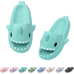 Kalanka-Shark Cloud Slippers Pantoufles De Douche Claquettes Requin Femme Homme Antiderapant Soft Chaussons Ergonomique Pillow Slides Été Chaussures De Piscine Plage Sandales - Neuf