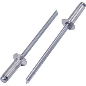 (100 pièces) Rivets aveugles en aluminium 3,0 x 12 mm,mandrin en acier,rivets pop,tête fraisée - Neuf