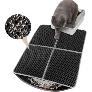 Cmws-Tapis De Liti&egrave;re Pour Chat - 75 X 55 Cm - Grand Tapis De Liti&egrave;re Pour Chat - Imperm&eacute;able &Agrave; L'eau - Double Couche - Neuf