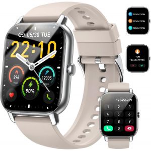 Montre Connect&eacute;e Homme Femme avec Appels Bluetooth, 1,85 Pouces Smartwatch 114+ Modes Sport IP68 avec Moniteur de Sommeil, Montre Intelligente avec Fr&eacute;quence Cardiaque Podometre pour Android iOS(Noir) - Neuf
