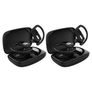 &Eacute;couteurs Bluetooth sans fil avec &eacute;tui de chargement, r&eacute;duction de bruit, r&eacute;sistants &agrave; la transpiration, pour le sport et la salle de gym - Neuf