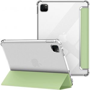 LORANKA-Coque pour iPad 11 Pouces 2022/2021/2020/2018, iPad Pro 11 4&egrave;me/3&egrave;me/2&egrave;me/1&egrave;me G&eacute;n&eacute;ration &Eacute;tui Housse Arri&egrave;re Souple Transparent TPU de Protection Antichoc Smart Cover, Vert Clair - Neuf