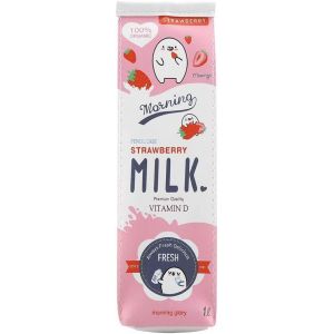 Sac de Papeterie de Lait de Dessin animé Joli PU imperméable, Sac de Rangement de Grande capacité pour Crayons pour Les Jeunes (Rose) - Neuf