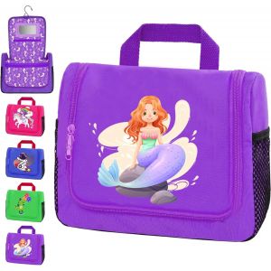 MAA-Trousse De Toilette De Voyage, Trousse De Toilette pour Enfants, Trousse De Maquillage Sirène, AdaptéE Aux Fille, Femmes, Enfants, Aux Voyages en Plein Air Et à La Famille - Neuf