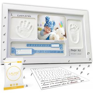 Kit Empreinte Bebe Avec Cadre Empreinte Main Pied Bebe. Cadeau Naissance Garcon. Cadre Empreinte Bébé Avec Nom. Kit Empreinte Chien. Cadeau Bebe. Kit Empreinte Chat Puericulture Bébé - Neuf