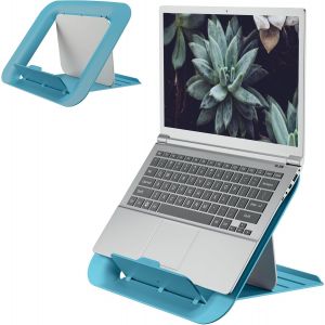 - Support Pour Ordinateur Portable 13"" &Agrave; 17"" Avec Hauteur & Angle R&eacute;glables Et 5 Pr&eacute;-R&eacute;glages, Format Compact, 80% Plastique Recycl&eacute; & 100% Recyclable, Gamme Ergo Cosy Bleu, 64260061 - Neuf