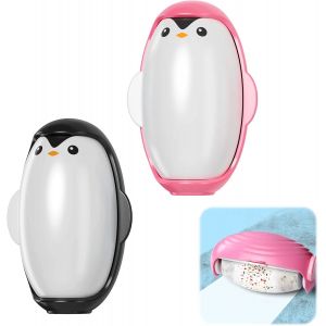 MEVRONISSHOP-2 Pi&egrave;ces de Pingouin Mini Lavable Rouleau Anti Peluche, Rouleau Anti-Peluches R&eacute;utilisable, Portable et Fortement Adh&eacute;sif Lint Roller, Convient pour V&ecirc;tements, Canap&eacute;s, Poils d'animaux, - Neuf