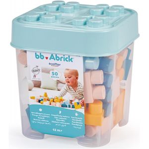 KALANKA-Jouets - 7916 - Mes premières Briques - BB Abrick - Jeu d'eveil - 50 pces - A partir de 12 Mois - Origine France Garantie, Pastel - Neuf