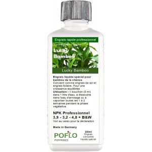 KALANKA-Engrais pour Lucky bamboo, bambou chinois, bambou de la chance, gamme compl&egrave;te d'engrais professionnel sp&eacute;ciale HIGH-TECH NPK pour la fertilisation du bambou Dracaena sanderiana (250ml) - Neuf