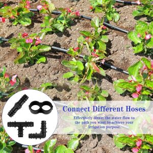 Kit de 40 Raccords d'irrigation Goutte &agrave; Goutte pour Tube de 16 mm, 10 t&eacute;s, 10 raccords, 10 Coudes et 10 Bouchons d'extr&eacute;mit&eacute; pour Syst&egrave;me d'irrigation de 16 mm - Neuf