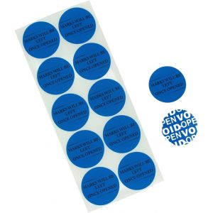 Lot De 100 Rubans Adh&eacute;sifs De S&eacute;curit&eacute; Inviolables Pour &Eacute;viter L'ouverture Des &Eacute;tiquettes (5 Cm De Diam&egrave;tre, Marque Dans L'article, Bleu) - Neuf