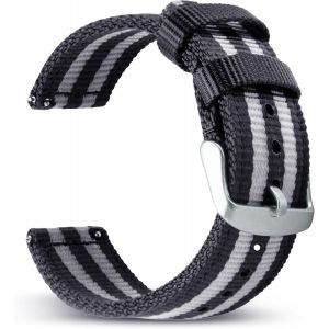 Kal-Bracelet Montre, En Deux Pi&egrave;ces - Bracelet Nato 20mm, 22mm, 18mm - Bracelets De Montres Pour Homme Et Femmes, Bracelet Nylon 22mm, 20mm, 18mm Confortable Et R&eacute;sistant - Neuf