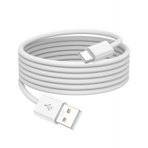 Carplay C&acirc;ble Charge Tress&eacute; pour iPhone 17 16e 15, 3A 18W 2m Tress&eacute; Carplay C&acirc;ble USB A vers USB C pour Apple CarPlay & Android Auto,Chargeur Voiture Donn&eacute;es pour Samsung A17 A16 A06 A56 Pixel 9a 8a 7 - Neuf