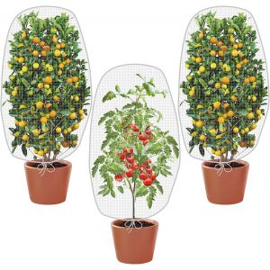 KALANKA-Filet Arbre Fruitier,Filet de Protection Fruitier,3 Pièces Sac de Plantes avec Cordon de Serrage,Anti-Insectes Couverture, Maille Fine Maille pour la Protection des Légumes et Fruits 100X80CM - Neuf