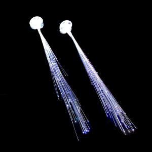 Shiliu-Lot De 2 Mèches De Cheveux De Fête À Led Avec Fibres De Verre Lumineuses - Cheveux D'ange - Noël, Ange - Accessoires De Chev[ - Neuf
