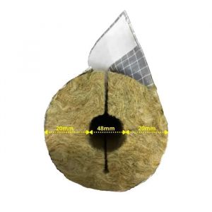 Isolation Tuyau Chauffage Laine de Roche, 48mm, 20mm, 1m - Neuf