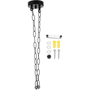 Kal-1ensemble Plaque De Plafond Fer Pour Lustre Avec Chaîne Robuste Kit De Canopée Élégant Pour Luminaires Suspendus - Neuf