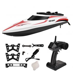 Mini bateau de course telecommande RC, modele de bateau a moteur, jouet pour enfants - Neuf