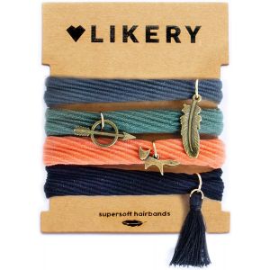 Kal-Attache-Cheveux Supersoft, Bracelets, Cadeaux Pour Femmes Enfants Filles, Pendentifs, Couleur : Gris, Vert, Orange, Noir (Robin Des Bois) - Neuf