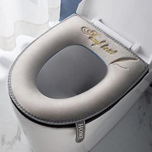 2pcs ¿Vert¿Plus Épais De Salle De Bains Doux Toilettes De Couverture De Siège De Tapis Poignée De Couvercle Des Toilettes Coussin Doux Épais Machine S'adapte À Tous Les Sièges De Toilette Ovale - Neuf