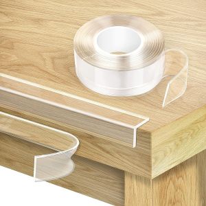 Protection des bords 2 m - 5 cm extra large,2 mm d'épaisseur,ne jaunit pas,transparent comme du cristal,forte adhérence,peut être enlevé sans laisser de résidus pour protection des bords de bébé - Neuf