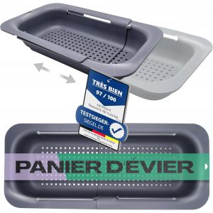 Eryi-- Passoire Cuisine Extensible Pour Évier ¿ Convient Pour Les Aliments ¿ Égouttoir En Inox Pratique, Légumes Ou Fruits ¿ Panier Évier Adaptable, Accessoire, Pour Egouttoir, Evier, Egouttoir - Neuf