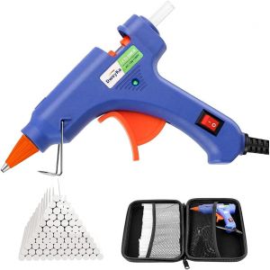 Chenquansarl-Pistolet À Colle C 75pcs Bâtons Chauffrage Rapide Et Sûr Pistolet À Colle 20w, Y Compris Un Sac À Outils, Anti Écoulement Pour Réparation, Artisanat, Diy, Maison, Bricolage, Bureau-Bleu - Neuf