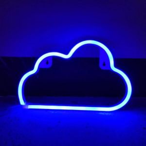Veilleuse Led N&eacute;on-Blue Cloud Design,Lampe Pilote D&eacute;corative - Neuf