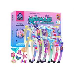 Kit De Cr&eacute;ation De Serre-T&ecirc;tes Diy Filles Sir&egrave;ne Coffret Cadeau Accessoires Cheveux Perles Et Coquillages Enfant 5-9 Ans - Neuf