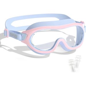 Letnerny-Lunettes De Natation Pour Enfants (3-15 Ans), Lunettes De Natation Pour Enfants Junior Gar&ccedil;ons Filles, Anti-Brouillard Uv Pas De Fuite, Bracelet En Silicone R&eacute;glable, Avec Bouchons D'oreille - Neuf