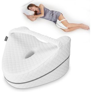 Ulteronixshop-Oreiller De Jambe Oreiller De Genou Orthop&eacute;dique Genou Ergonomique Avec Mousse &Agrave; M&eacute;moire De Forme Pour Dormir Pour Soulager La Pression - Hanches, Jambes, Genoux, Blanc - Neuf