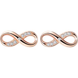 Boucle D'oreille En Argent 925 Le Symbole Infini Clou D'oreille Orné Zircon Cadeau Noël Anniversaire Pour Femme Fille - Neuf