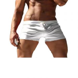 Short De Bain Grande Taille Pour Hommes,Slip De Plage Respirant,Slip Slim-Xxl-Blanc - Neuf