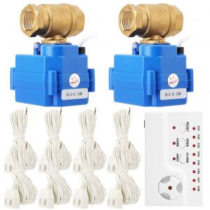 Detecteur de fuite d'eau intelligent, alarme, vanne d'arret automatique, systeme de securite domestique DN25 (prise americaine) - Neuf