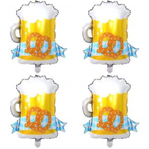 CAUC-4 ballon &agrave; bi&egrave;re g&eacute;ants, ballon en aluminium pour bi&egrave;re, ballons en aluminium pour verres &agrave; bi&egrave;re, pour anniversaires, mariages, f&ecirc;tes sur le th&egrave;me de la bi&egrave;re, d&eacute;corations de festivals - Neuf