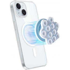 Support magn&eacute;tique &agrave; ventouse pour t&eacute;l&eacute;phone portable - Mignon support de patte de chat bleu - Support magn&eacute;tique pour t&eacute;l&eacute;phone portable - Compatible avec iPhone et Android - Pour douche, vid&eacute;os - Neuf