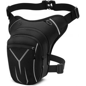 ERYI-Sac De Jambe Tactique Etanche Sacoche Moto Leg Bag, Réfléchissant Poche Jambe Sac Cuisse Banane Multifontion Sacs Ceinture Sport Pour Homme Femme Voyage Camping Course Equitation Pochette - Neuf
