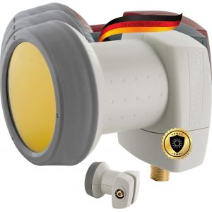 Single LNB Sun Protect Digital résistant à la Chaleur Capuchon LNB pour antenne parabolique pour raccordement au récepteur Protection Contre Les intempéries Contacts dorés Gris Clair - Neuf